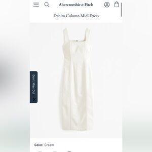 Abercrombie & Fitch Cream Midi Dress